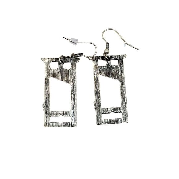 Emory Rose Guillotine Earrings  Bronze Alloy Wire Hook - Picture 4 of 5